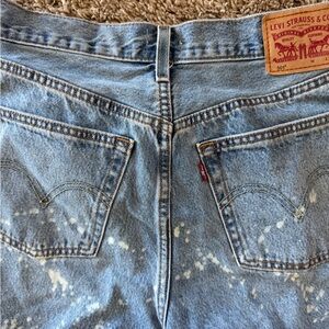 Levi's women’s Light Blue 501 custom bleached Jeans size 29 waist 30 length